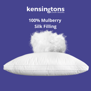 400 T/C Egyptian Cotton Cover 100% Pure Silk Mulberry Filled Pillows 1300G