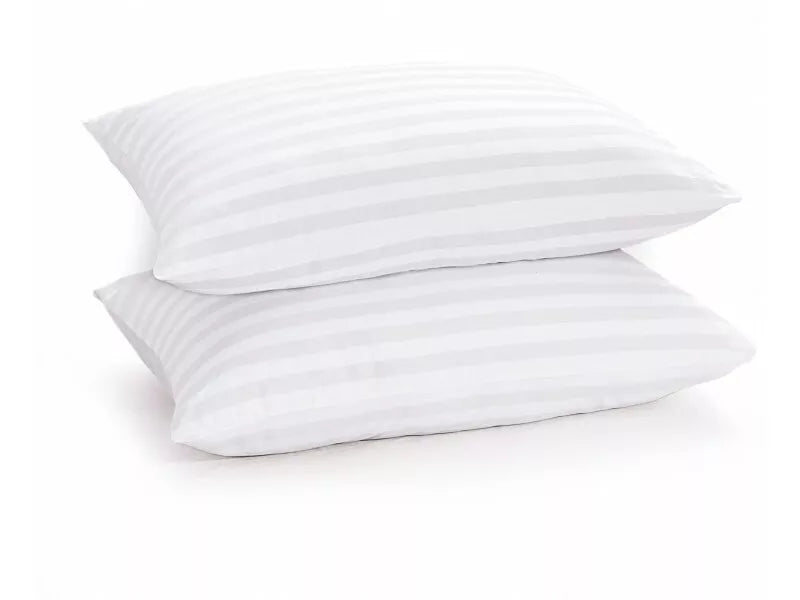 Hotel Quality Egyptian Stripe Pillows | Soft Hollowfibre Fill