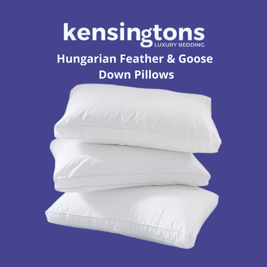 Hungarian Goose Feather Down Box Pillow