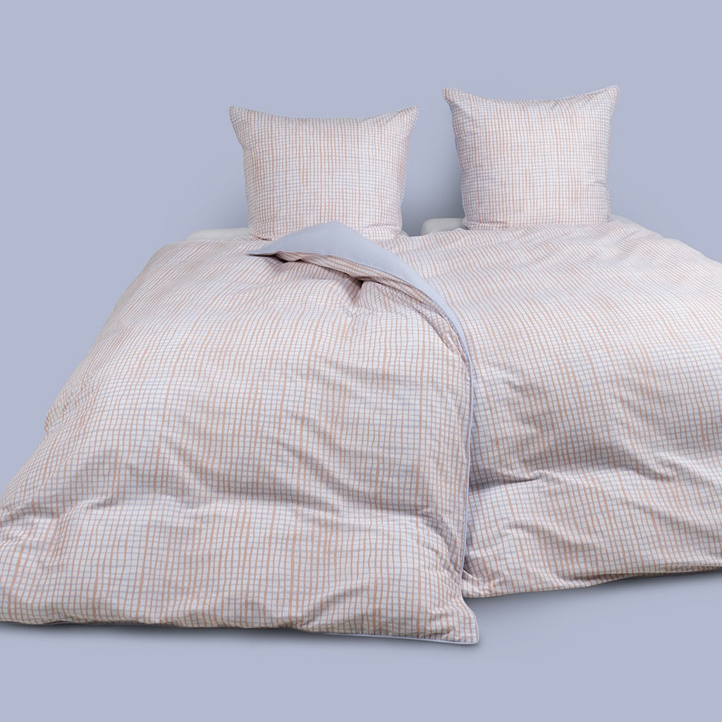 400TC 100% Percale Cotton Duvet Cover Set Irregular grid