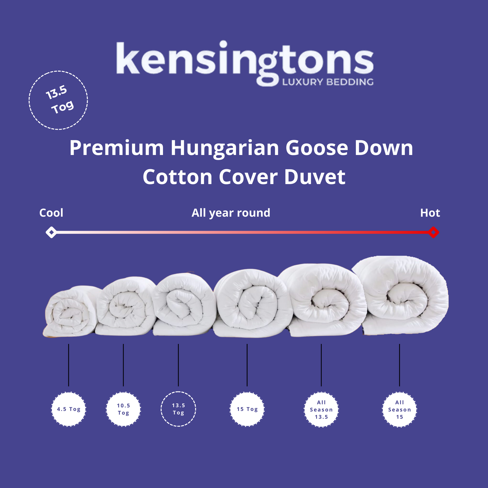 Premium Down Duvet Inserts - 13.5 Tog